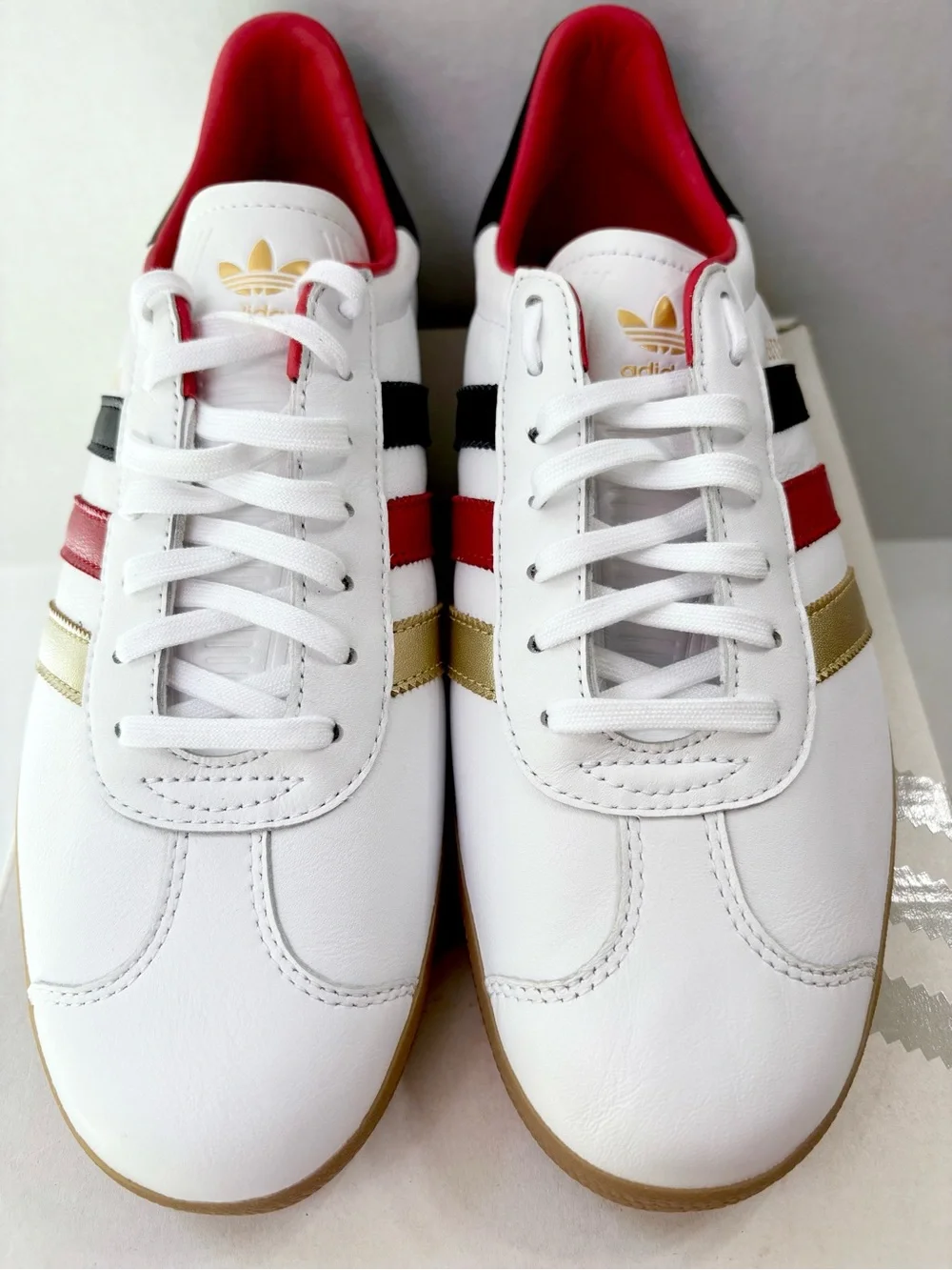 Adidas Deutschland Germany White Black Red Gold Gum Shoes Men’s US 9 M AQ1200